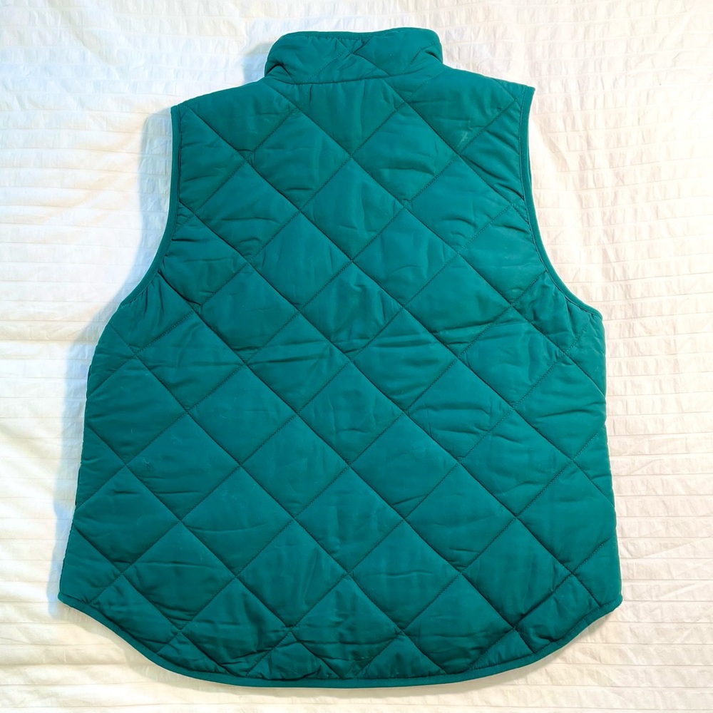 J. Crew Excursion Emerald Quilted Puffer Vest (L / Large) - Picture 2 of 6